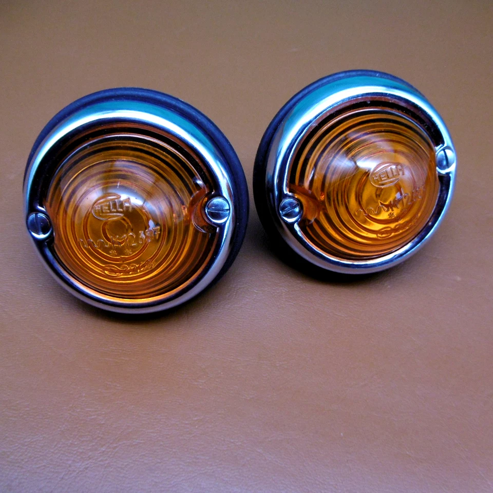 2 x HELLA TURN LAMPS LENSES GLAS PORSCHE 356 PRE A PORSCHE SPEEDSTER ** NOS ** - Image 4 of 4