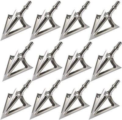 JIANZD Archery Broadheads 100 Grain Fixed Blades Stainless Steel X1 Hunting Broa