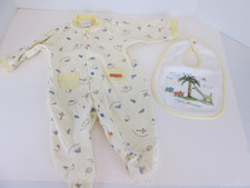 Vintage John Lennon Carters Baby Sleeper 6  9M Footed Imagine Peace Theme w Bib