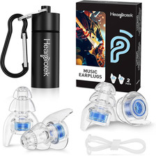 Hearprotek Concert Ear Plugs, 2Pairs Reusable High Fidelity Musician Ear Plugs f