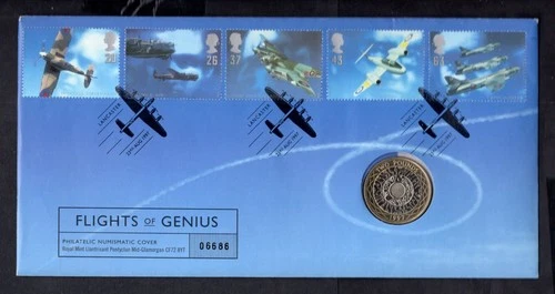 GB - 1997 Flights of Genius PNC £2 Coin Royal Mint First Day Cover