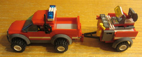 Lego Incomplete Set 7942 City Town Fire Off Road Fire Rescue WITH 1 MINIFIGURE