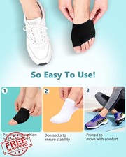 Metatarsal Pads Gel Foot Cushions Black Small Pain Relief Mortons Neuroma
