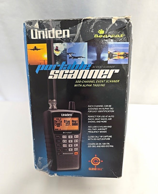 Uniden Bearcat BC125AT Handheld Scanner 500 Ch VHF/UHF Analog Black