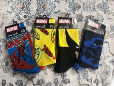 New Marvel Comics Crew Socks Lot of 4 Novelty Socks Size 9-13