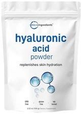 Micro Ingredients Hyaluronic Acid Serum Powder, 100 Grams | Low Molecular Weight