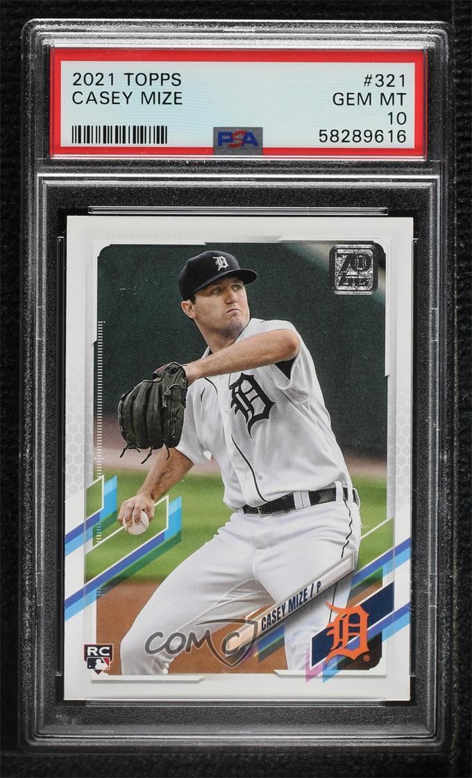 2021 Topps Casey Mize (Vertical White Jersey) #321 PSA 10 GEM MT 0l2