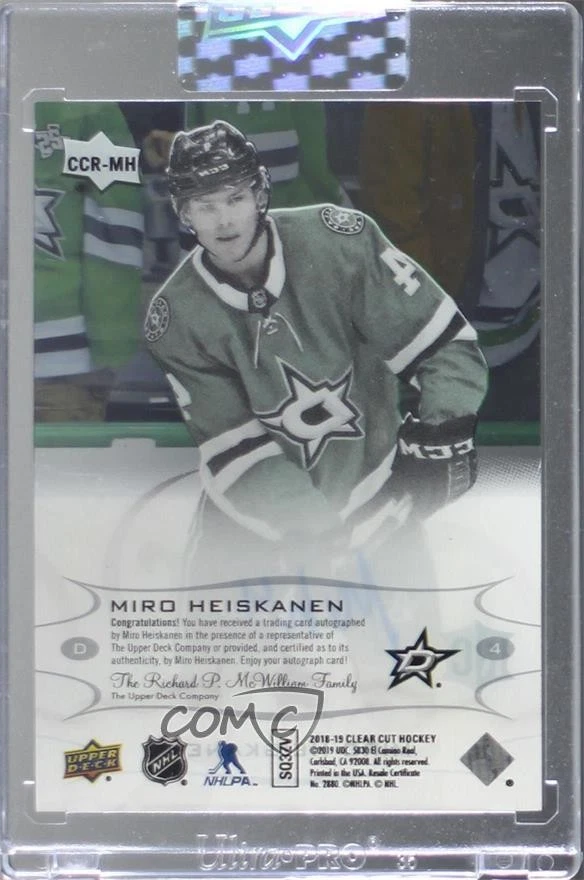 2018-19 Upper Deck Clear Cut Rookies Miro Heiskanen #CCR-MH Auto RC - Image 2 of 2