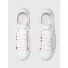 Alexander McQueen Oversized white leather rainbow sneakers size 41