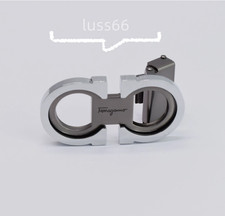 Silver with Gray Salvatore Ferragamo Alloy Belt Bucklefor 34-35mm leather strap