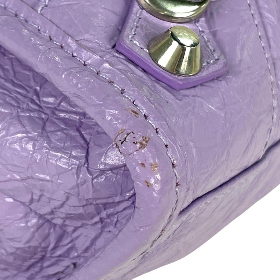 BALENCIAGA Le City Handbag 2-Way Shoulder Bag Leather Purple 797789 #BS397 thumbnail 6