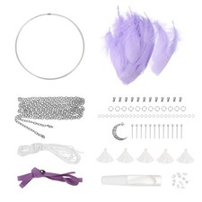 DIY Dream Catcher Kit Making Dream Catcher Supplies Style 5 Dark Purple