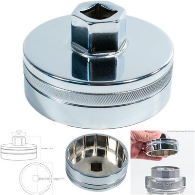 Forged Chrome Vanadium Oil Filter Wrench Socket 64mm 14 Flats Toyota Lexus Scion