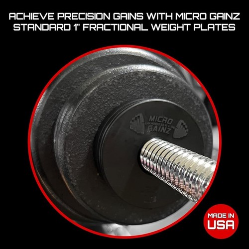 Fractional Weight Plates 1 Inch Standard Barbell .50LB Sintered Steel Set New - 第 4/7 張圖片