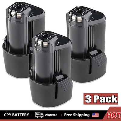 3X 12V 4.8Ah Battery For Bosch Lithium-ion BAT411 BAT412 BAT414 GSR GDR GSB GWI