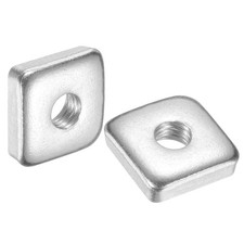 200Pcs M6x16mmx5mm Square Nuts, Carbon Steel Zinc Plated Coarse Thread Nuts