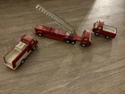 Vintage TONKA Pressed Steel LADDER FIRE TRAILER X3 Trucks
