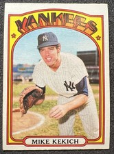 1972 TOPPS MIKE KEKICH (NEW YORK YANKEES) #138 EX