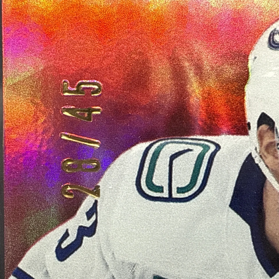 2019-20 UD Stature Quinn Hughes Rookie Reliance Red /45 RC #RR-32 Canucks - Image 3 of 4