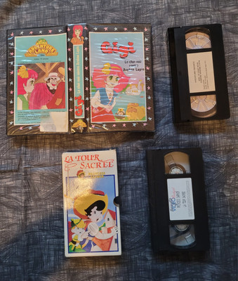 2 Vhs Francesi Benvenuta Gigì Minky Momo E La Principessa Zaffiro Non Testate 
