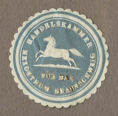 Siegelmarke HANDELSKAMMER FÜR DAS HEZOGTHUM BRAUNSCHWEIG (sic!)