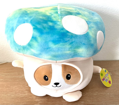LINZY TOYS 15  Tie Dye Mushroom Costumed Smoochy Pal Plus. New