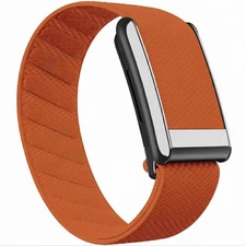 Whoop 5.0/MG Orange Replacement Band - Luxe Superknit - Shiny Silver Clasp/Link