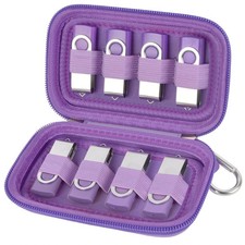USB Flash Drive Organizer Case Hard Shell Holder for 8 Thumb Drives SD/Me...