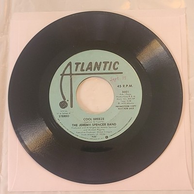 The Jeremy Spencer Group ~ Cool Breeze/ Same ~ Atlantic Promo 45 RPM Record