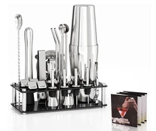 Cocktail Shaker Set Bartender Kit, 24-Piece Boston Stainless Steel