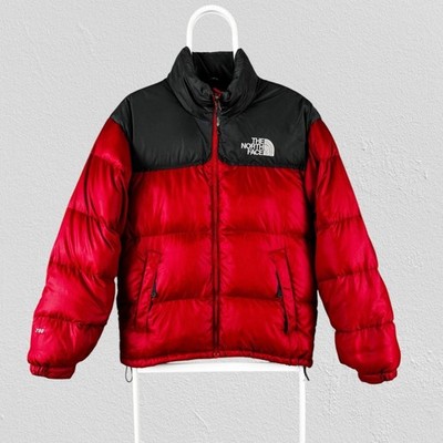Vintage The North Face Red Nuptse Puffer Jacket Down Fill Mens Size Small