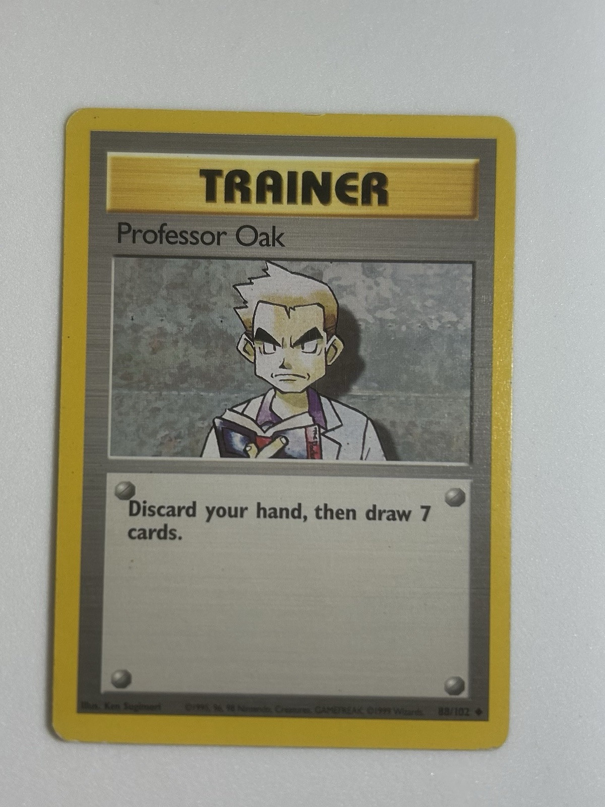 Pokemon Card - Professor Oak Base Set 88/102 Uncommon