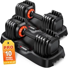 Adjustable Dumbbells Set of 2, 1 Hand Adjustable Weights Dumbbells Set, 5 in 1/1