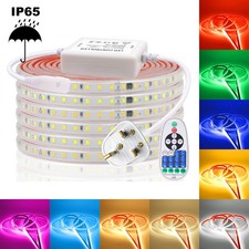 Dimmable LED Strip Light 230V Plug In Self Adhesive Tape Kitchen Under Cabinet