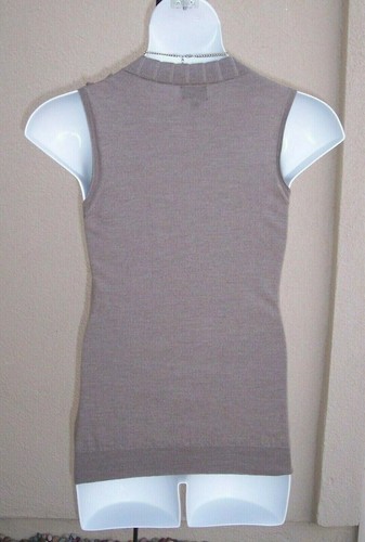 Banana Republic Monogram Merino Wool sweater size M FALL origami ruffle top vest - Picture 3 of 5