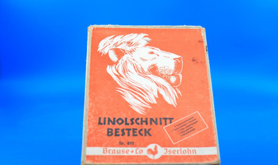 Linolschnitt Besteck Nr. 872 Brause + Co Iserlohn Vollständig Original Inhalt