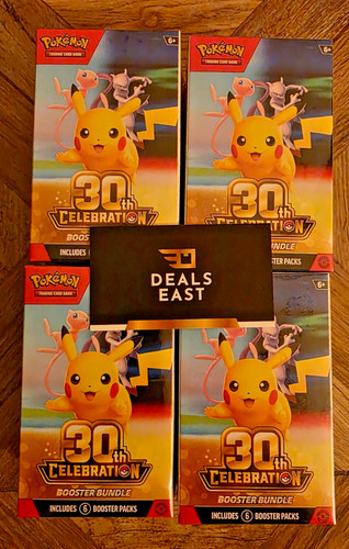 Pokemon 30th Anniversary Booster Bundle Box  (Lot 4x) TCG NEW SEALED SHIPS FAST