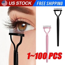 Beauty Makeup Eyelash Metal Brush Comb Lash S...