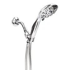 New! Mainstays 5-Setting Hand Held Shower Head, Chrome