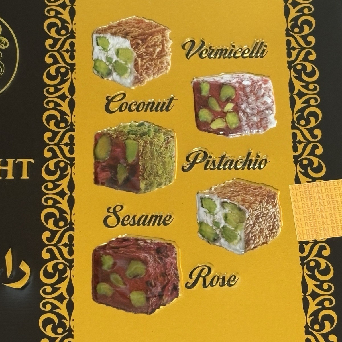 New Alreef Assorted Turkish Delight 17.6 oz | Pistachio, Rose