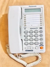 VINTAGE Panasonic KX-T2375SUW Advanced ITS- LCD With Clock- Speakerphone-Headset