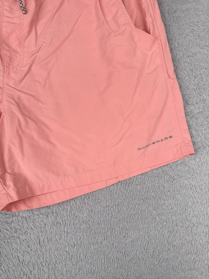 Columbia Shorts Women Large Pink PFG Elastic Omni-Shade Nylon Boating Fishing 6" - Image 2 of 4
