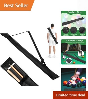 Soft 32 Inches Pool Stick Bag - Durable Nylon with Utility Pocket for Players