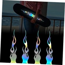 4 Pcs 7.8'' Flame Reflective Sticker for Car Vinyl Racing Sports Flame Stripe