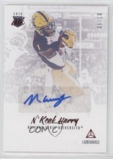 2019 Panini Luminance Rookie Ink Red 6/10 N'Keal Harry #RI-NK Auto 7eo