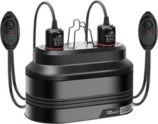 Reptile Dual Light Fixture Dimming Switch Timer Deep Dome Basking Heat Bulb