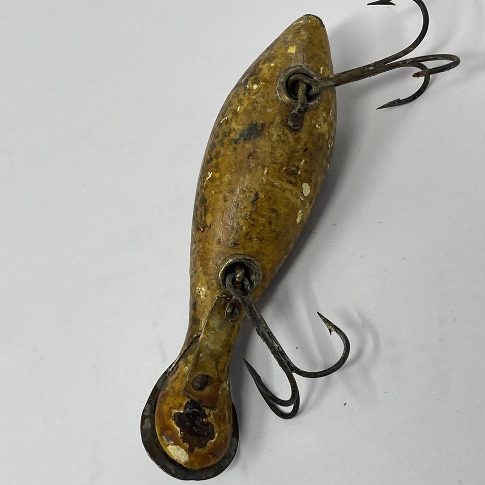 Vintage Fishing Lure With Two 3-prong Hooks, One Eye Intact Antique | eBay