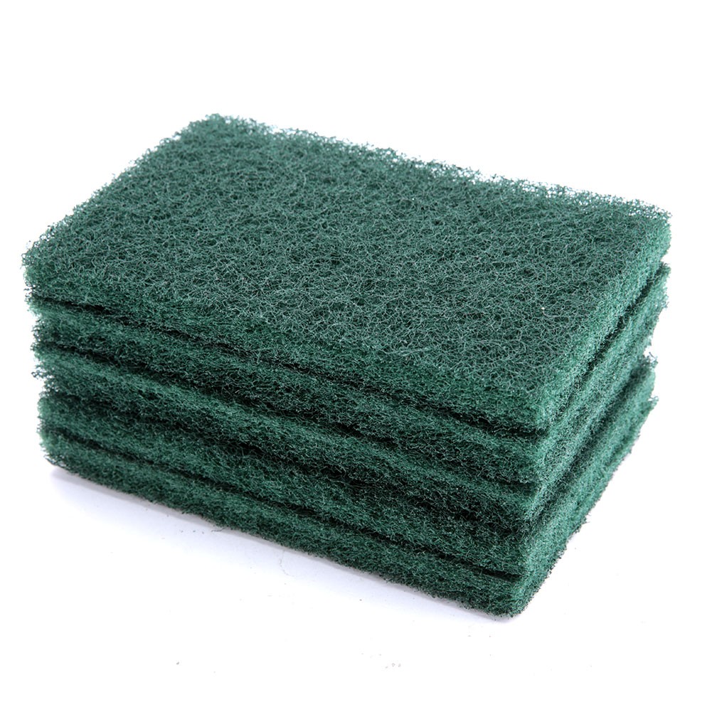 5pcs/set Scourer Scouring Pad Scourer Abrasive Finishing Pads Green Coarse↑.