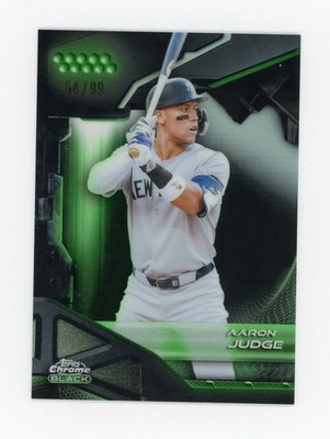 2026 Topps Chrome Black Aaron Judge Green Refractor #/99 Yankees