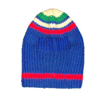 Vintage 70s Kids Knit Full Face Ski Mask Handmade